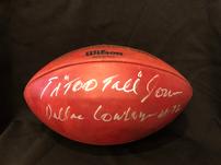 Ed "Too Tall" Jones autographed football 202//151